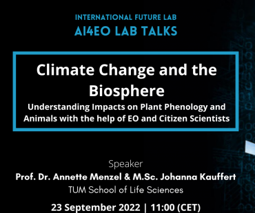 upcoming: next AI4EO Lab Talk 23 September 2022
