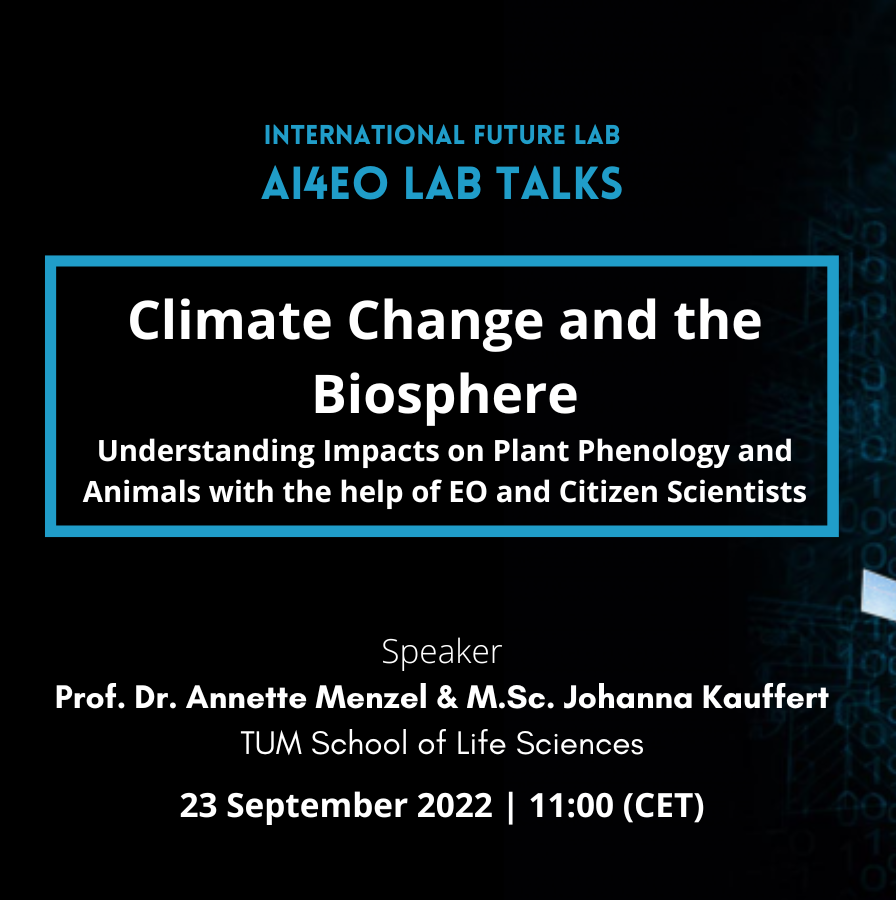 upcoming: next AI4EO Lab Talk 23 September 2022